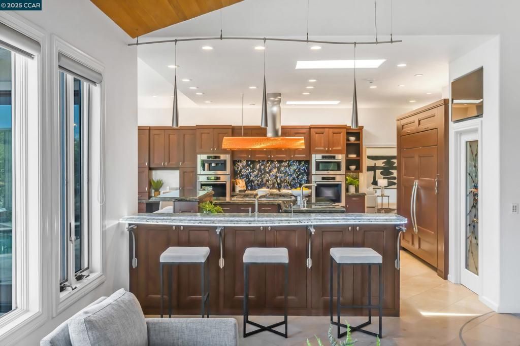 Interior, Kitchen, Pendant Lights, Recessed Lighting, Stainless Steel Appliances