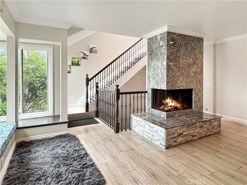Fireplace, Interior, Wood Texture Flooring