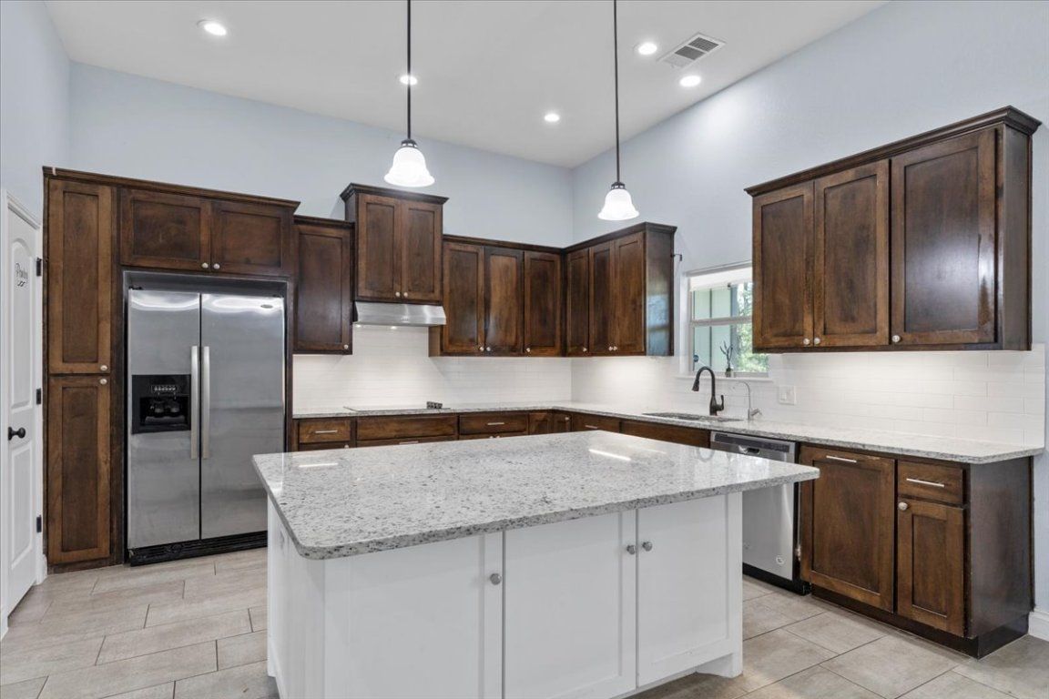 Interior, Kitchen, Pendant Lights, Recessed Lighting, Stainless Steel Appliances