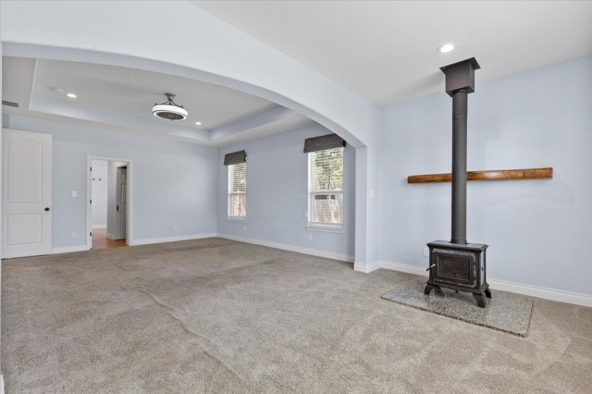Empty room, Fireplace, Interior, Recessed Lighting