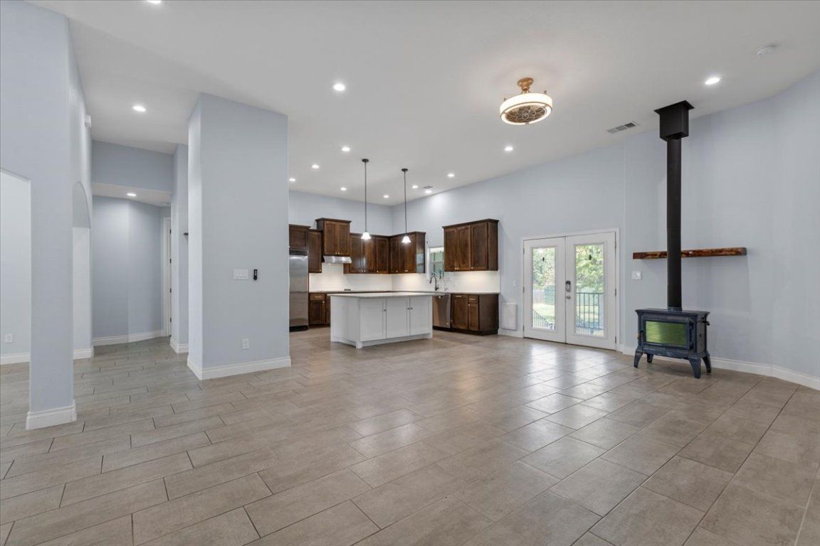 Interior, Kitchen, Pendant Lights, Recessed Lighting, Stainless Steel Appliances