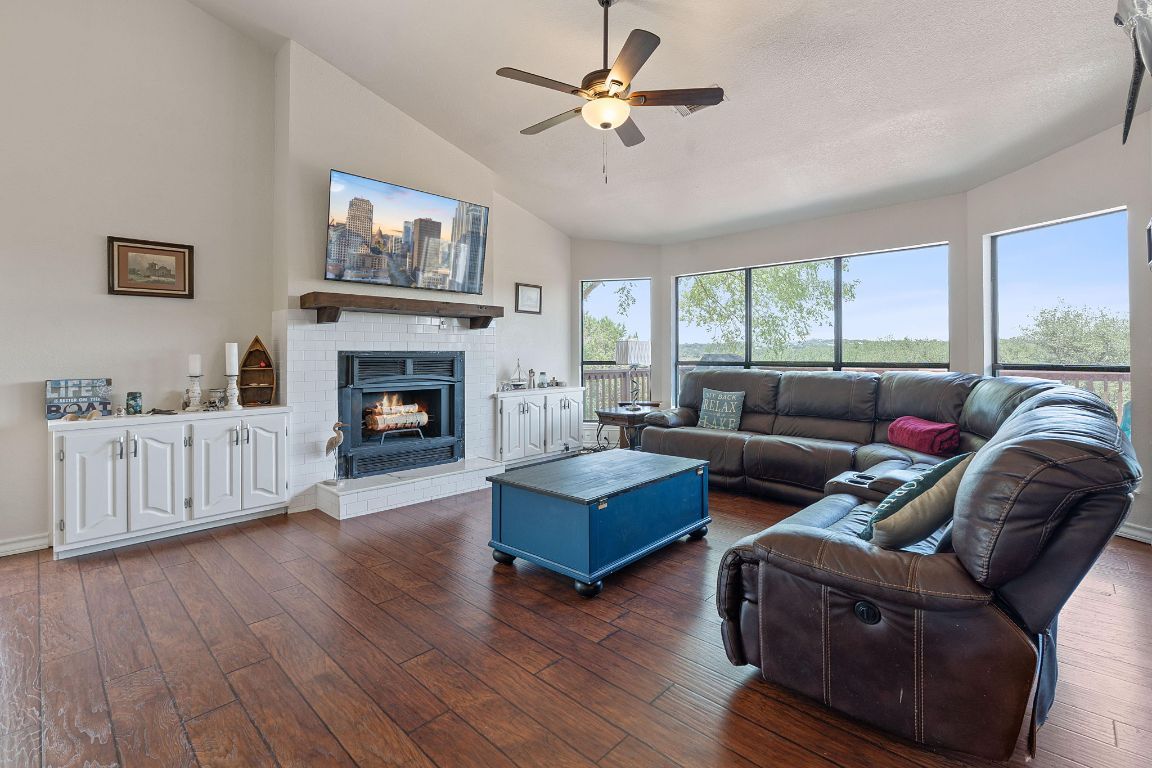 Fireplace, Interior, Living room, Wood Texture Flooring