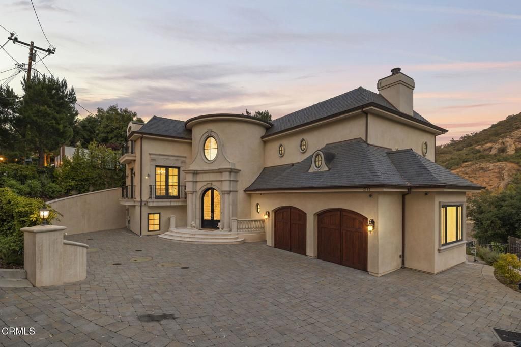 Attached, Backyard, Exterior, Facade, Mediterranean