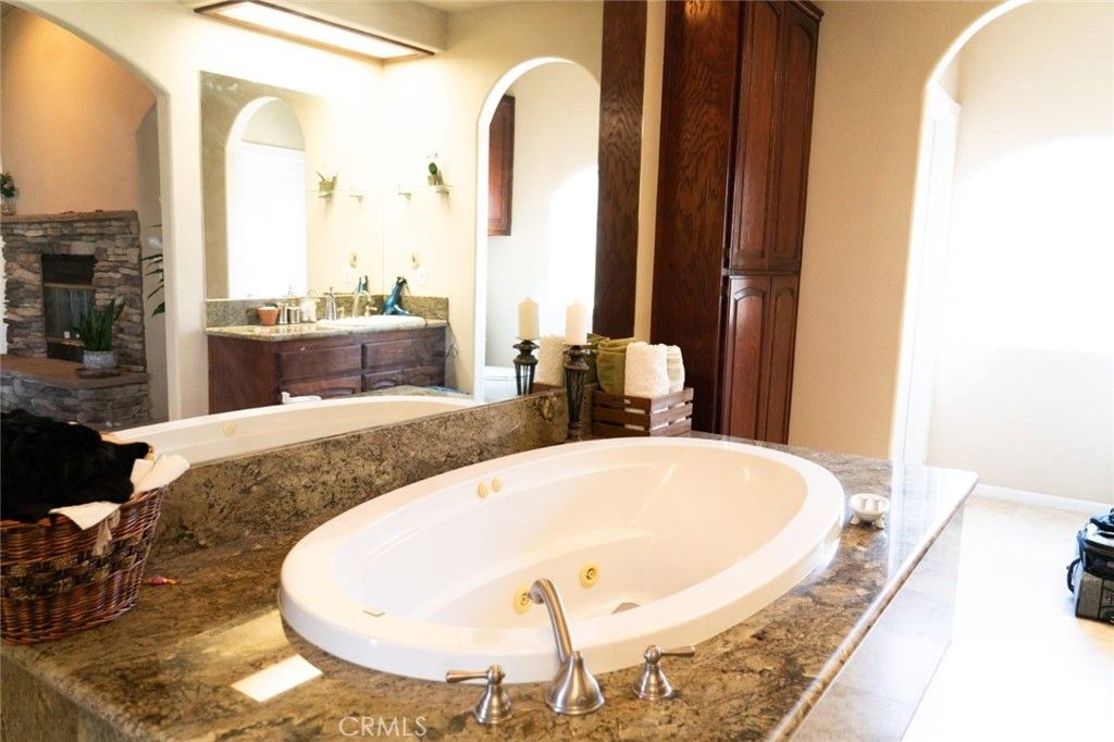 Bathroom, Fireplace, Interior