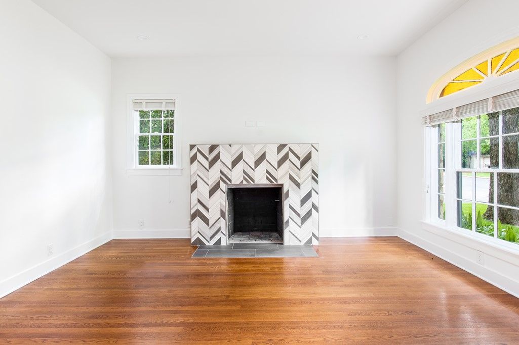 Empty room, Fireplace, Interior, Wood Texture Flooring