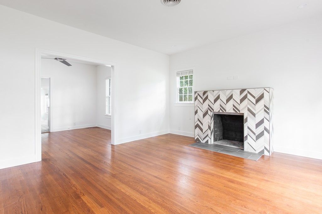 Empty room, Fireplace, Interior, Wood Texture Flooring