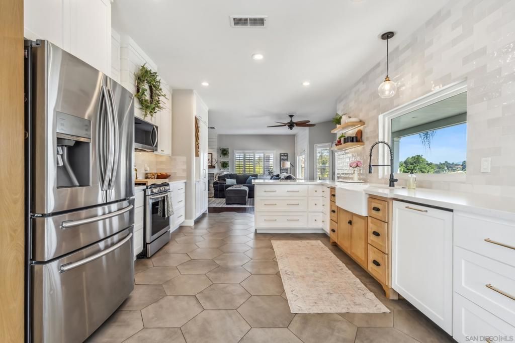 Interior, Kitchen, Pendant Lights, Recessed Lighting, Stainless Steel Appliances