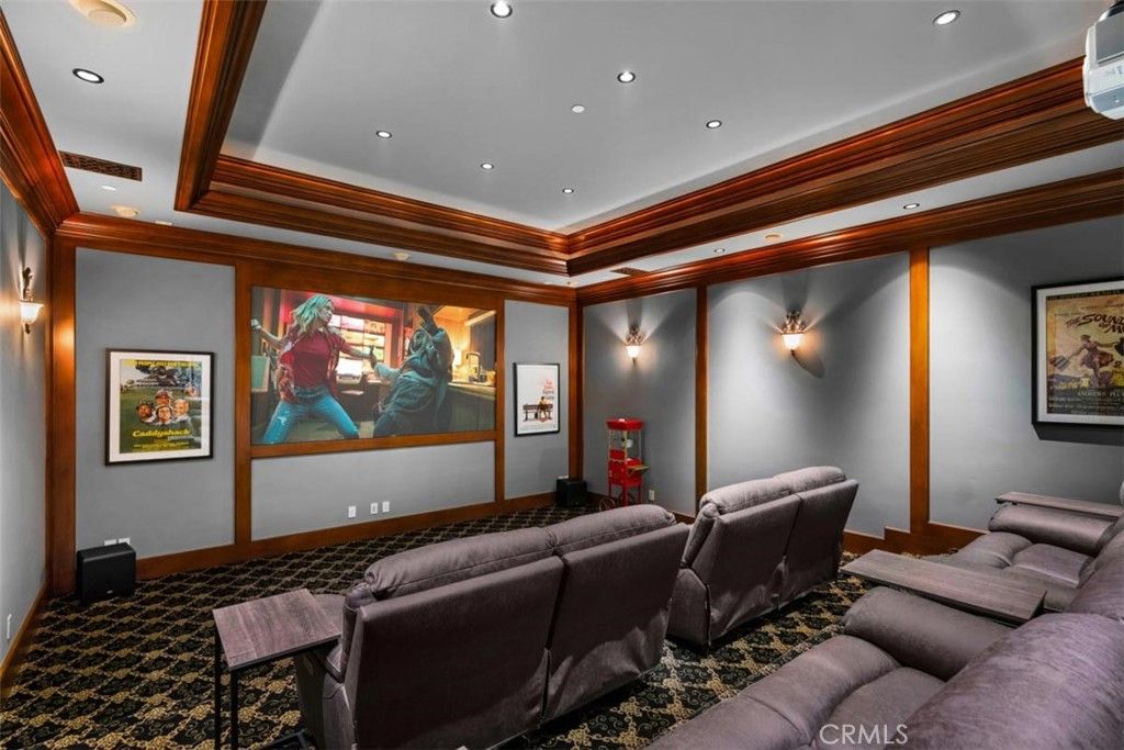 Home Theatre Room, Interior, Projection Screen, Recessed Lighting, Theatre Room