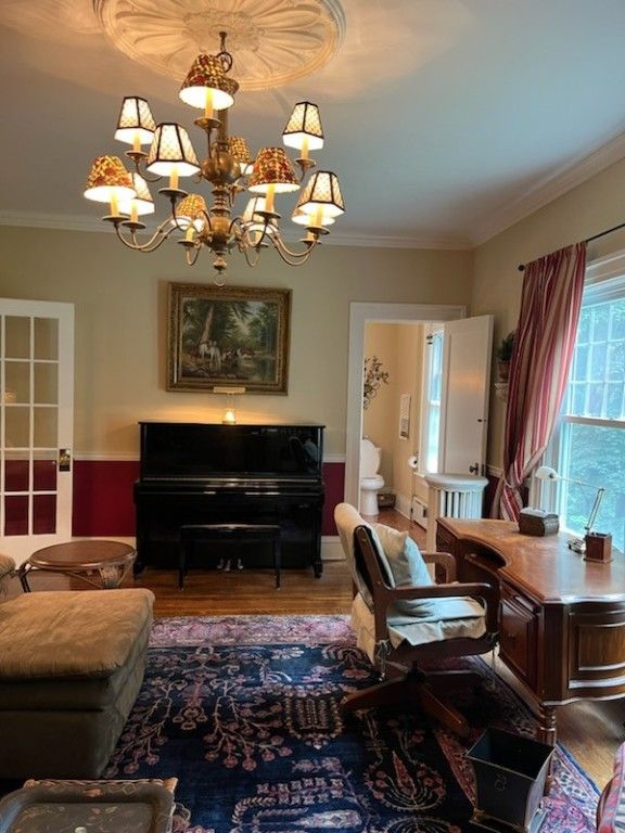 Chandelier, Interior, Piano, Wood Texture Flooring