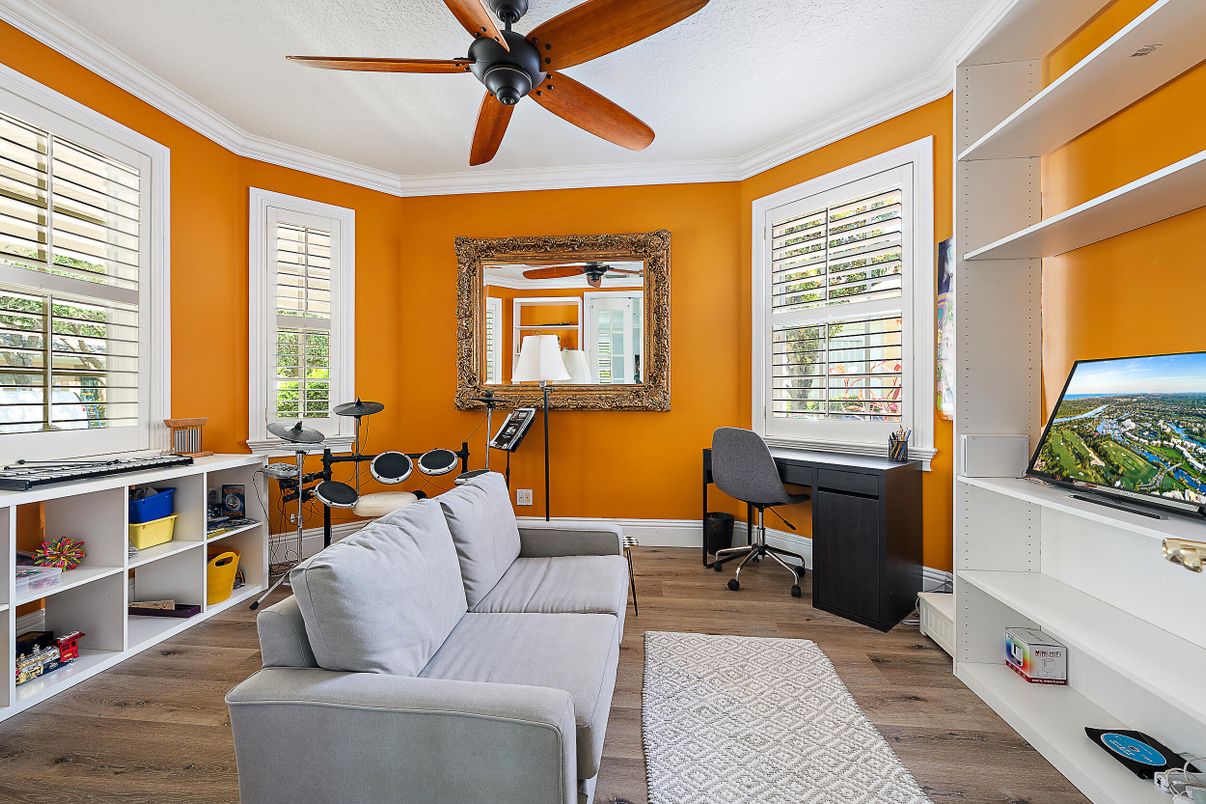 Home Office, Interior, Wood Texture Flooring