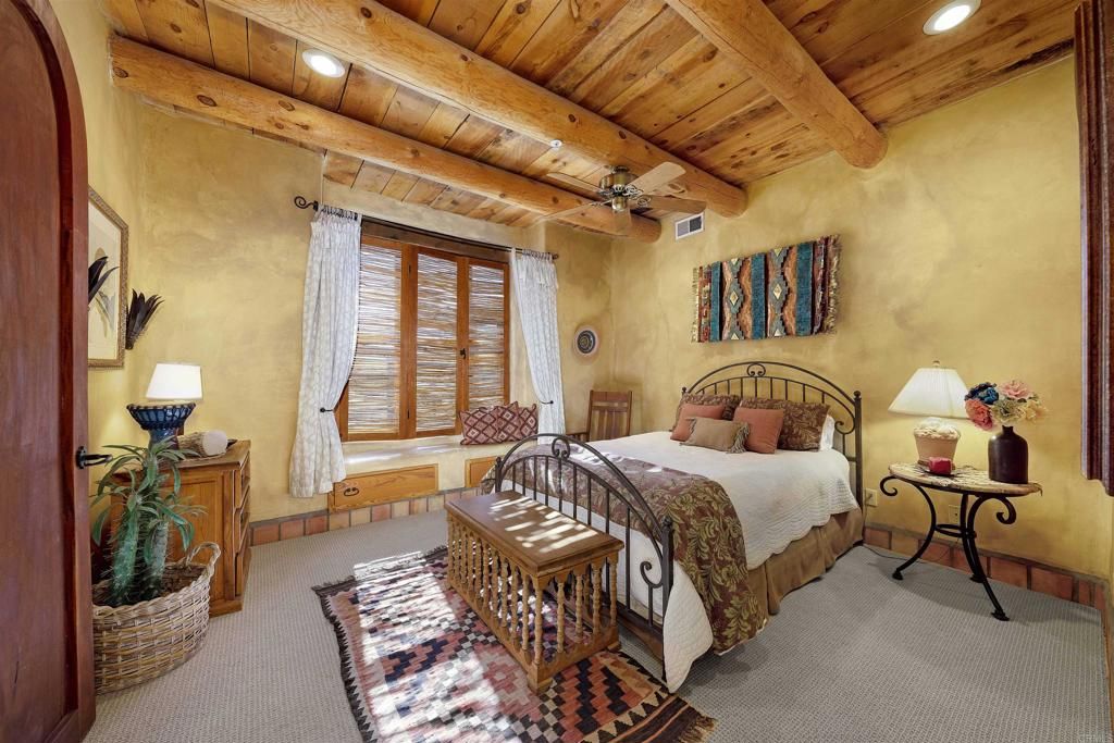 Bedroom, Interior, Recessed Lighting, Wooden Beams, Wooden Ceilings