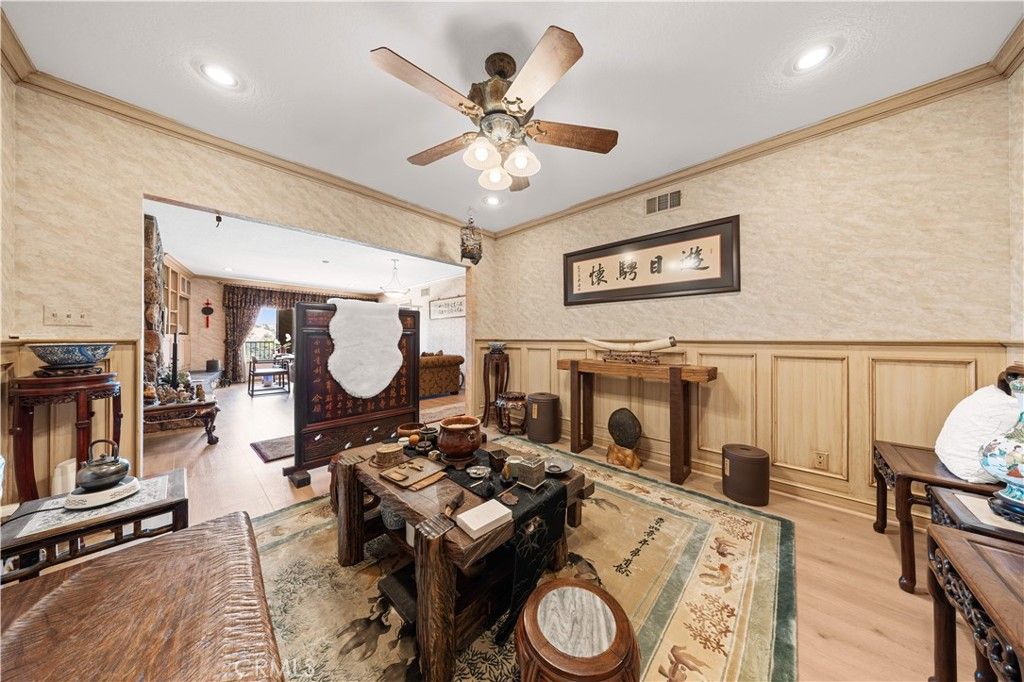 Fireplace, Interior, Recessed Lighting, Wood Texture Flooring