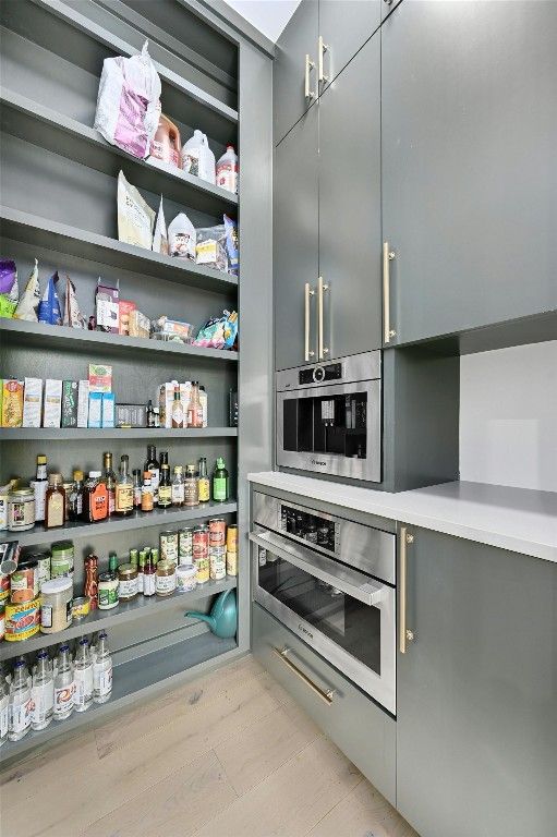 Interior, Stainless Steel Appliances, Wood Texture Flooring