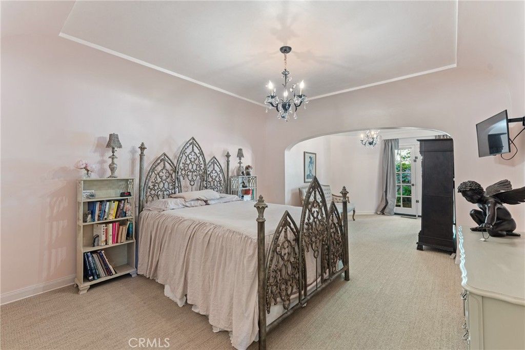 Bedroom, Chandelier, Interior