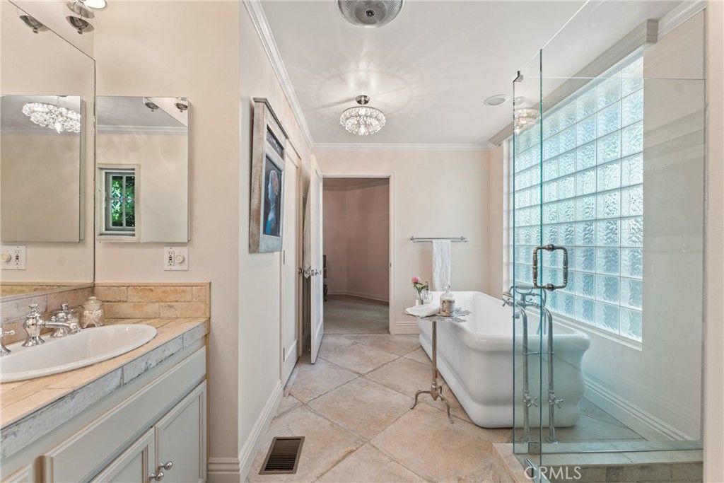 Bathroom, Dual Sink Vanities, Glass Shower, Interior, Tile Countertops