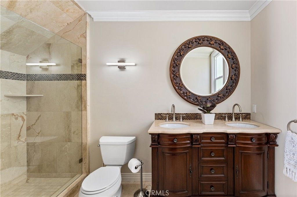 Bathroom, Dual Sink Vanities, Glass Shower, Interior