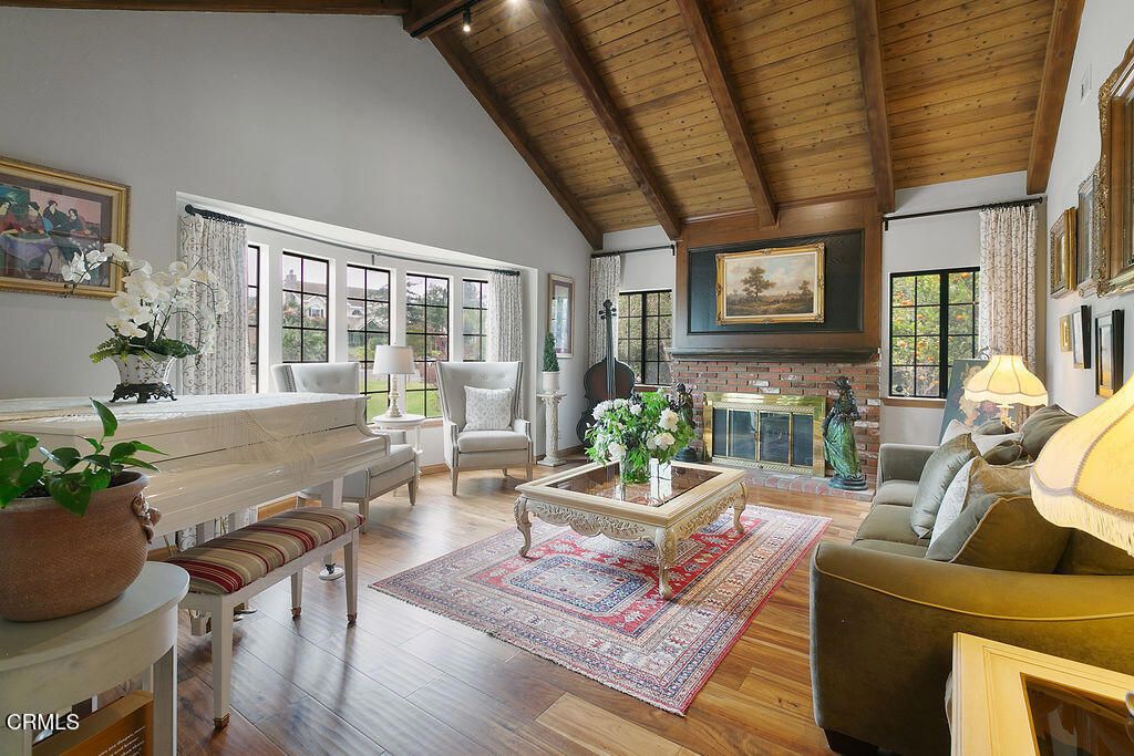 Fireplace, Interior, Living room, Wooden Beams, Wooden Ceilings, Wood Texture Flooring