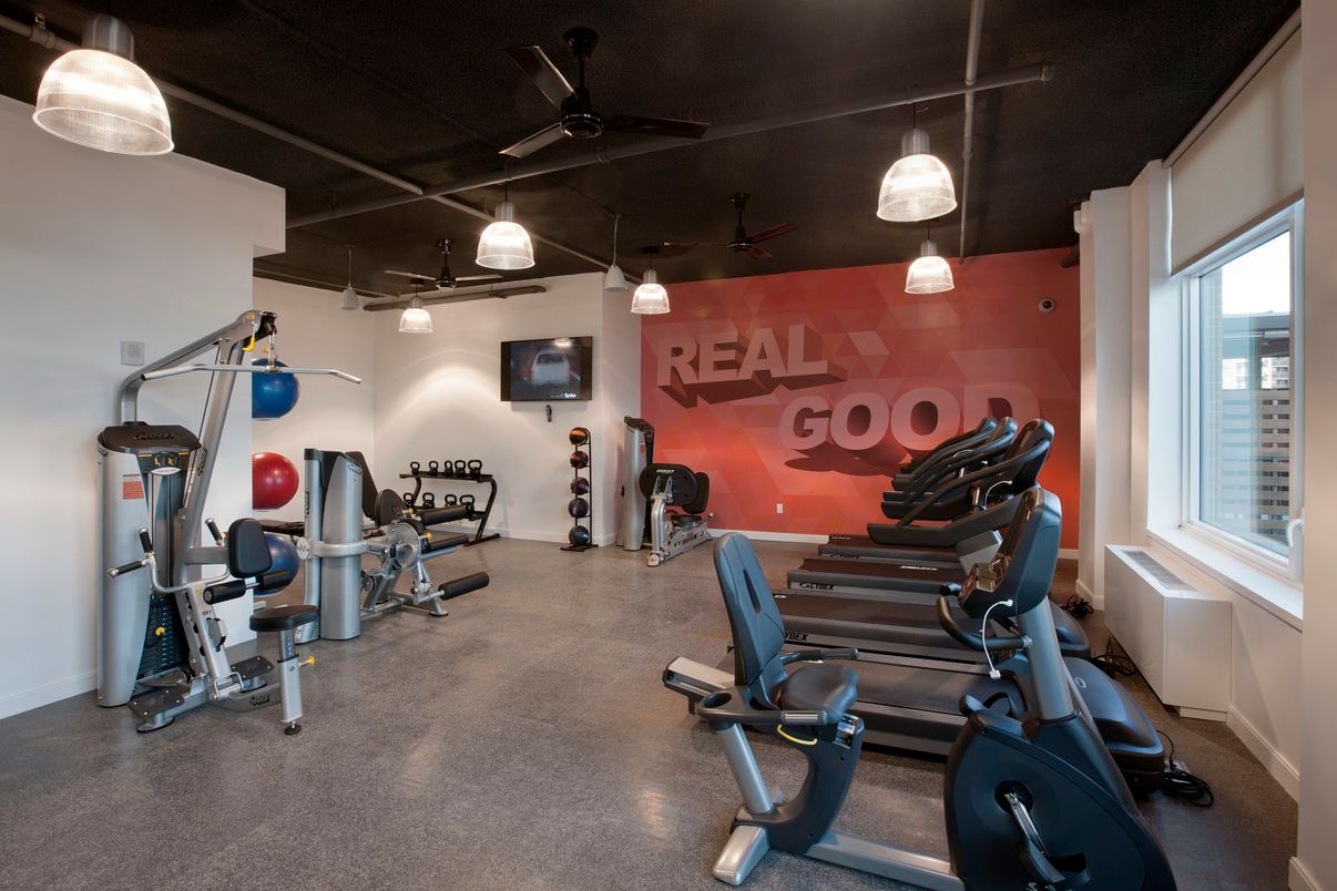 Fitness Equipment, Gym, Interior, Pendant Lights