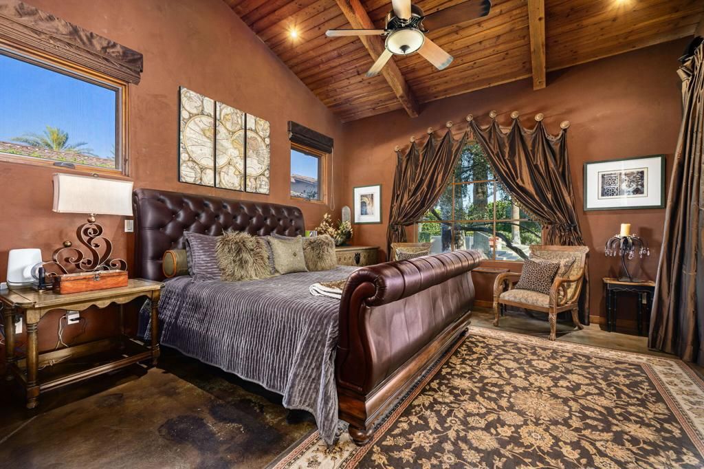 Bedroom, Interior, Recessed Lighting, Wooden Beams, Wooden Ceilings