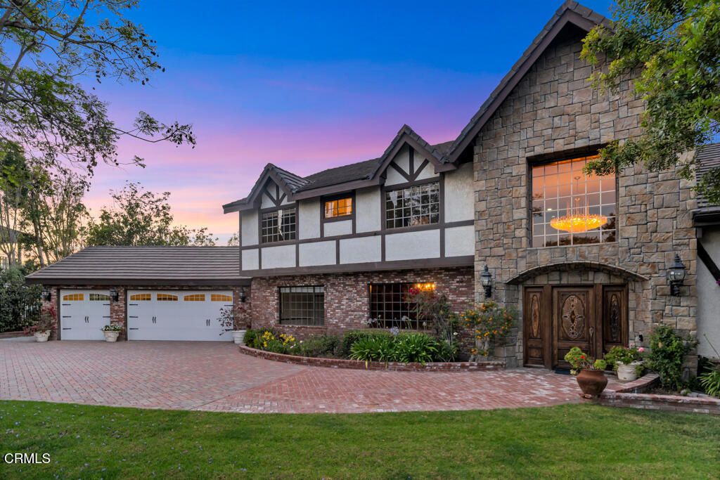 Attached, Exterior, Facade, Brick Facade, Tudor Revival