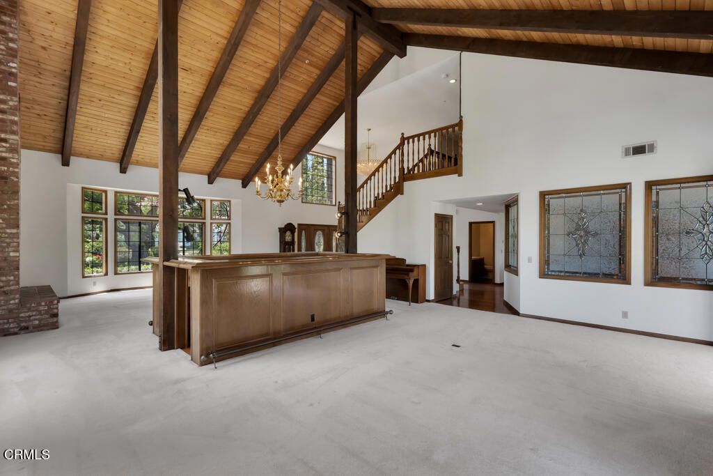 Chandelier, Interior, Recessed Lighting, Wooden Beams, Wooden Ceilings
