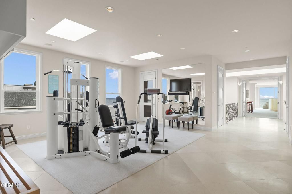 Fitness Equipment, Gym, Interior, Recessed Lighting
