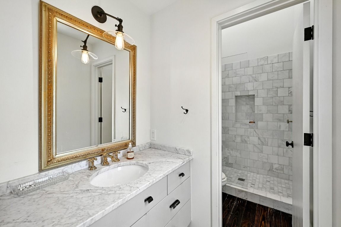 Bathroom, Interior, Wood Texture Flooring