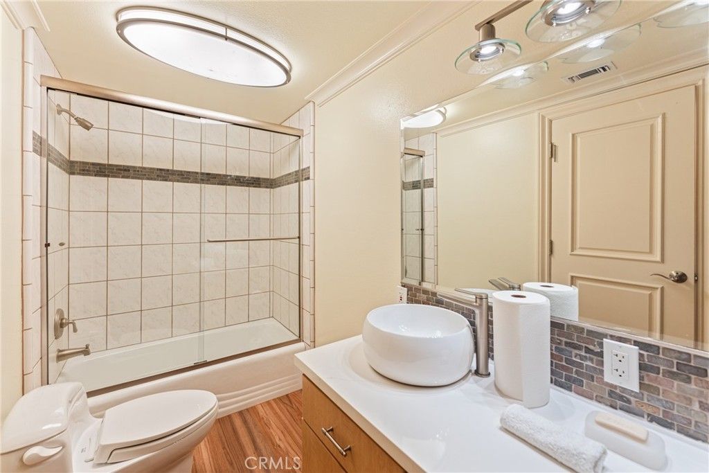 Bathroom, Glass Shower, Interior, Wood Texture Flooring