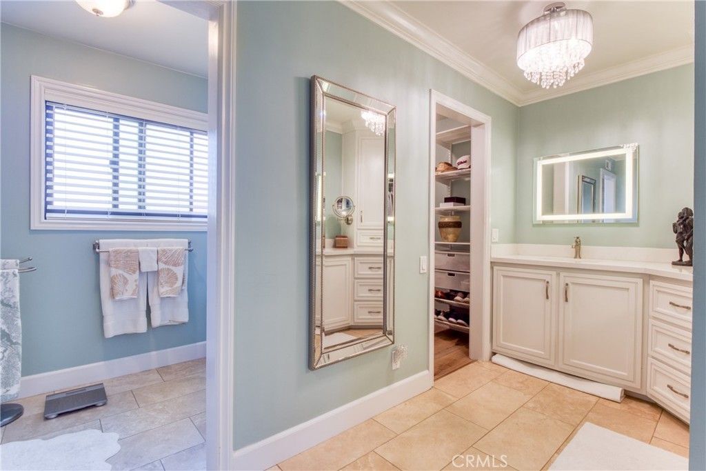 Bathroom, Chandelier, Interior