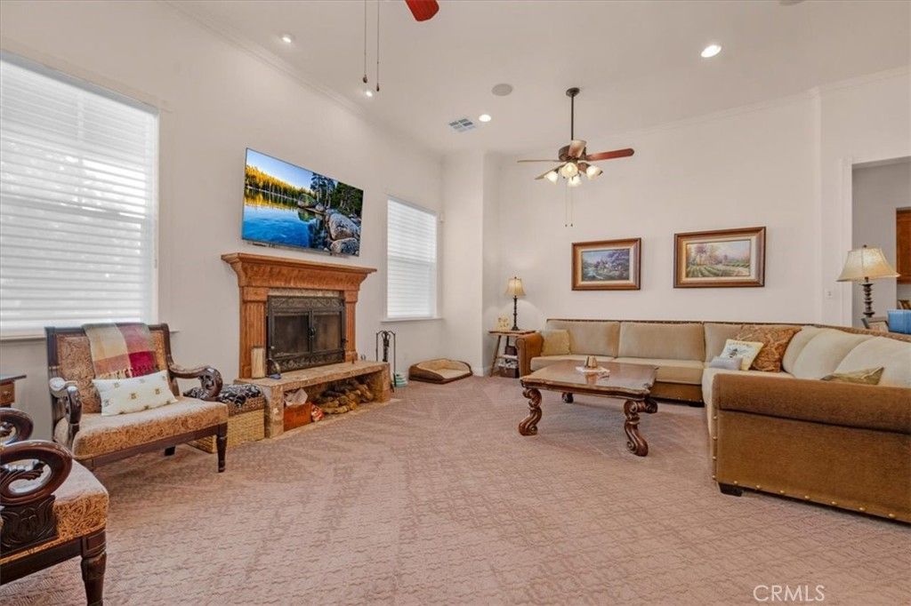 Fireplace, Interior, Living room, Recessed Lighting