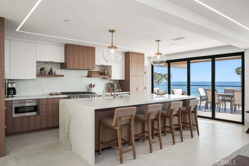 Interior, Kitchen, Pendant Lights, Recessed Lighting, Stainless Steel Appliances, Water