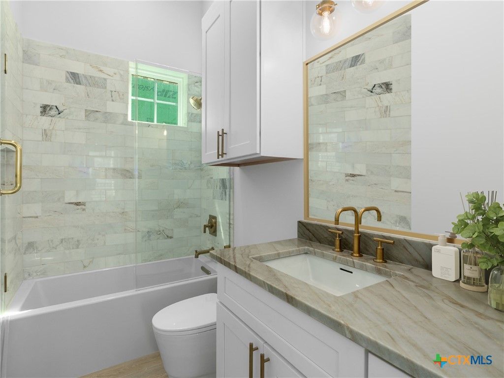 Bathroom, Glass Shower, Interior, Marble Walls