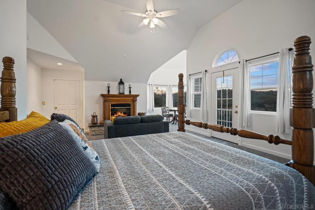 Bedroom, Fireplace, Interior, Recessed Lighting