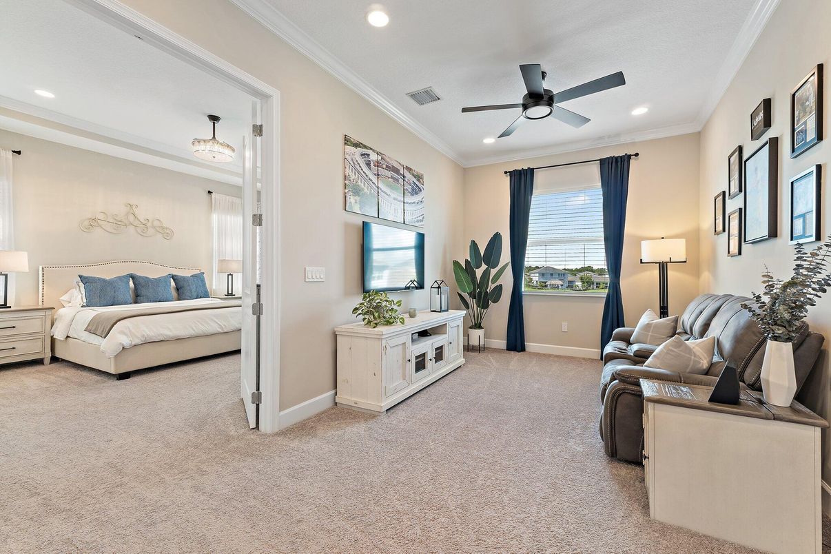 Bedroom, Interior, Recessed Lighting