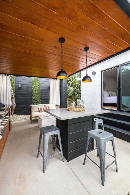 Exterior, Pendant Lights, Wooden Ceilings