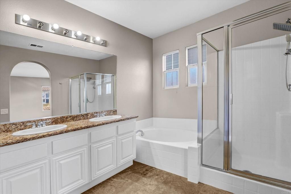 Bathroom, Dual Sink Vanities, Glass Shower, Interior