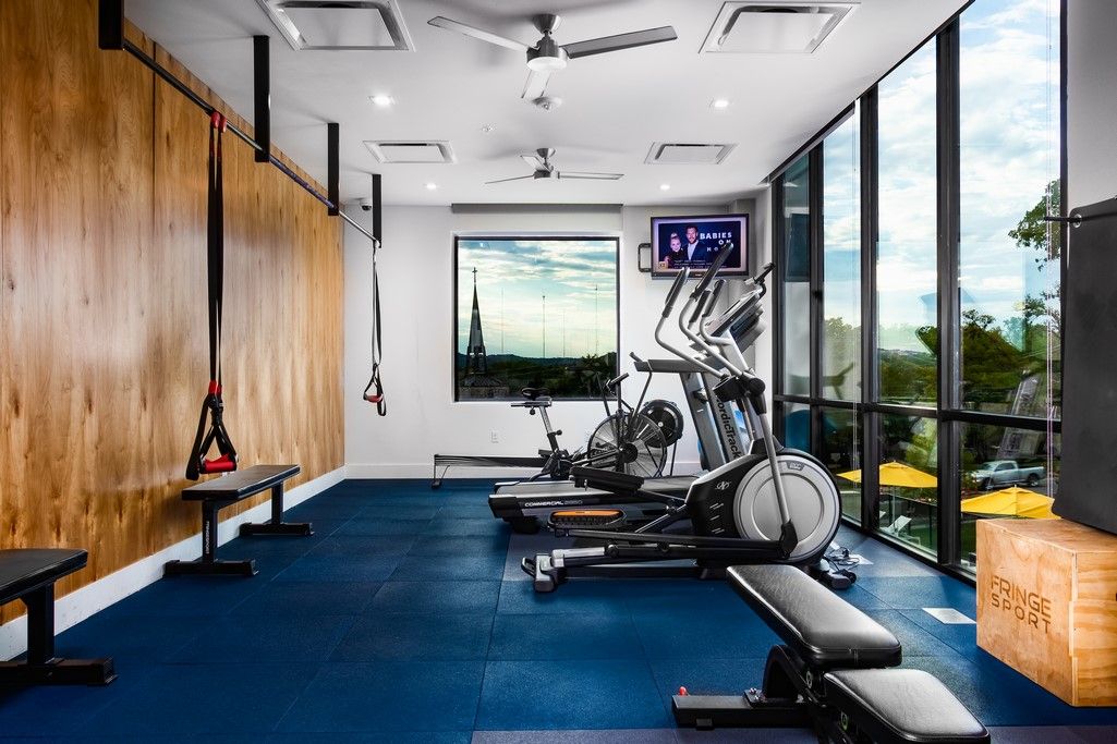 Fitness Equipment, Interior, Recessed Lighting