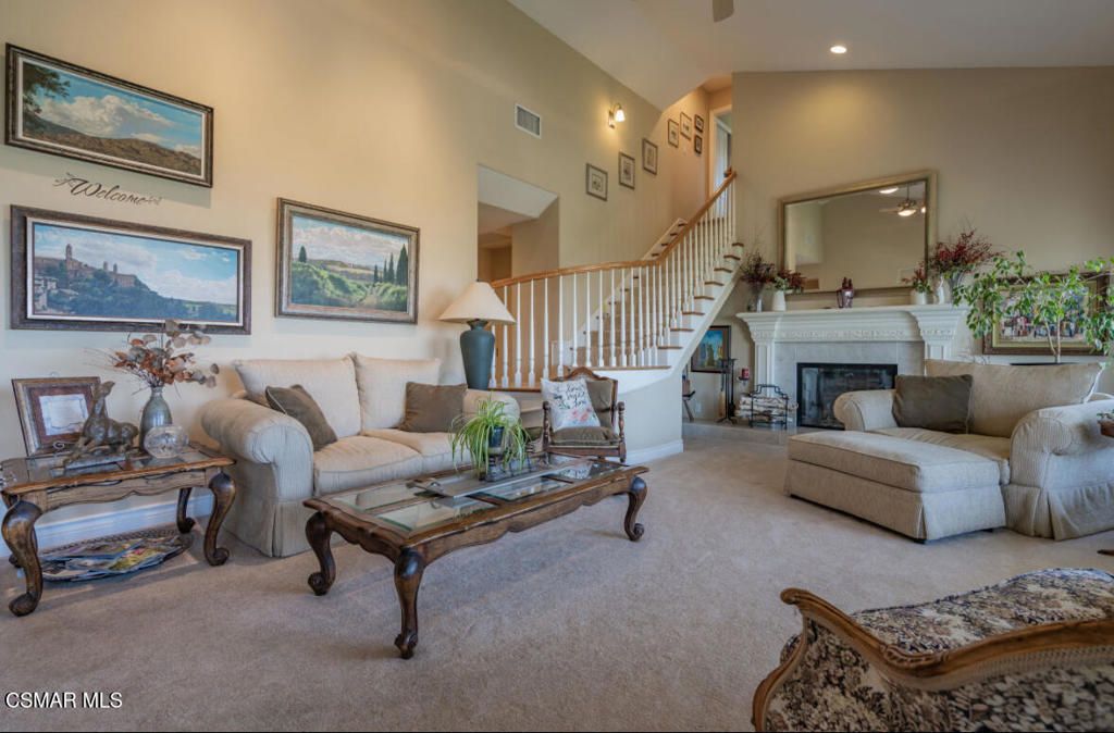 Fireplace, Interior, Living room, Recessed Lighting