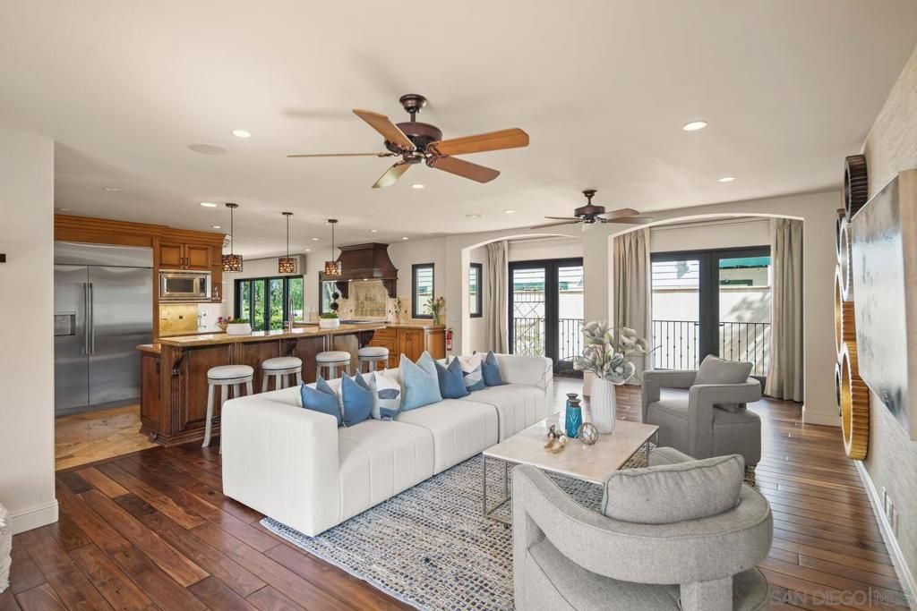 Interior, Kitchen, Living room, Pendant Lights, Recessed Lighting, Stainless Steel Appliances, Wood Texture Flooring