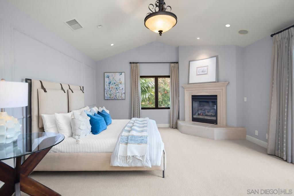 Bedroom, Fireplace, Interior, Recessed Lighting
