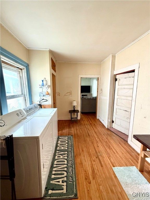 Interior, Washer, Wood Texture Flooring