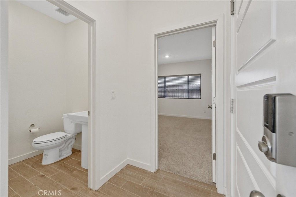 Bathroom, Interior, Recessed Lighting, Wood Texture Flooring