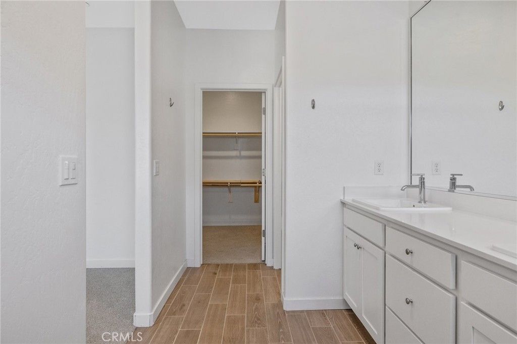 Bathroom, Dual Sink Vanities, Interior, Wood Texture Flooring