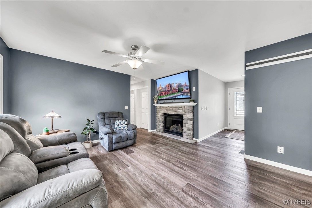 Fireplace, Interior, Living room, Wood Texture Flooring
