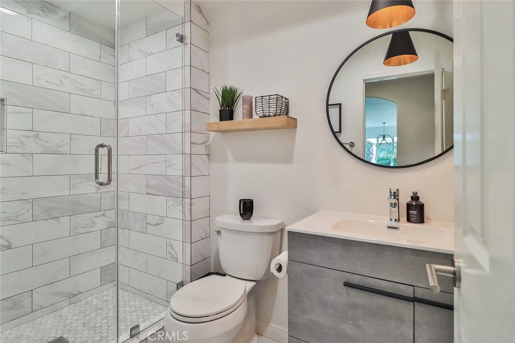 Bathroom, Glass Shower, Interior, Marble Walls