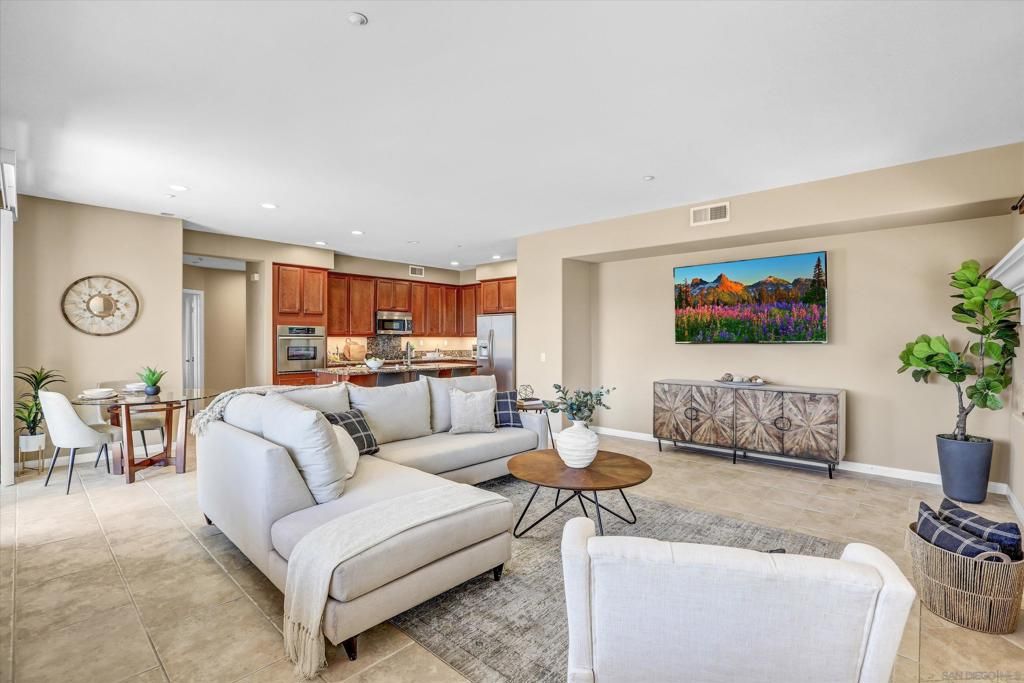Dining room, Interior, Kitchen, Living room, Recessed Lighting, Stainless Steel Appliances