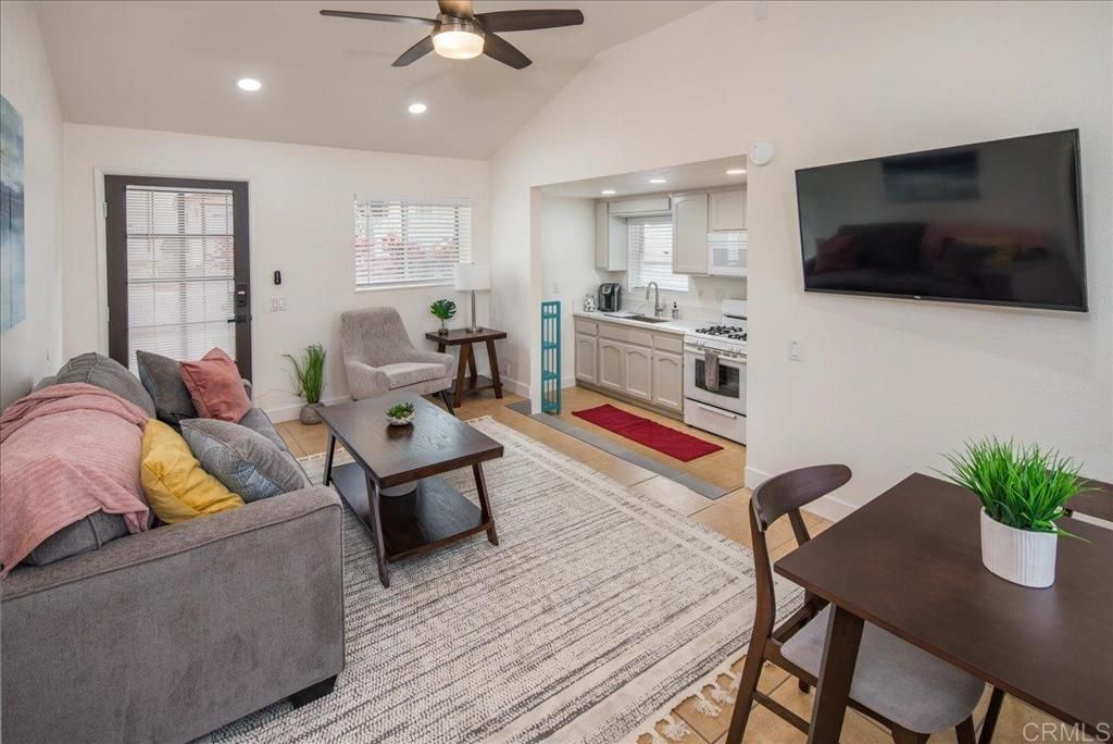 Dining room, Interior, Kitchen, Living room, Recessed Lighting, Stainless Steel Appliances