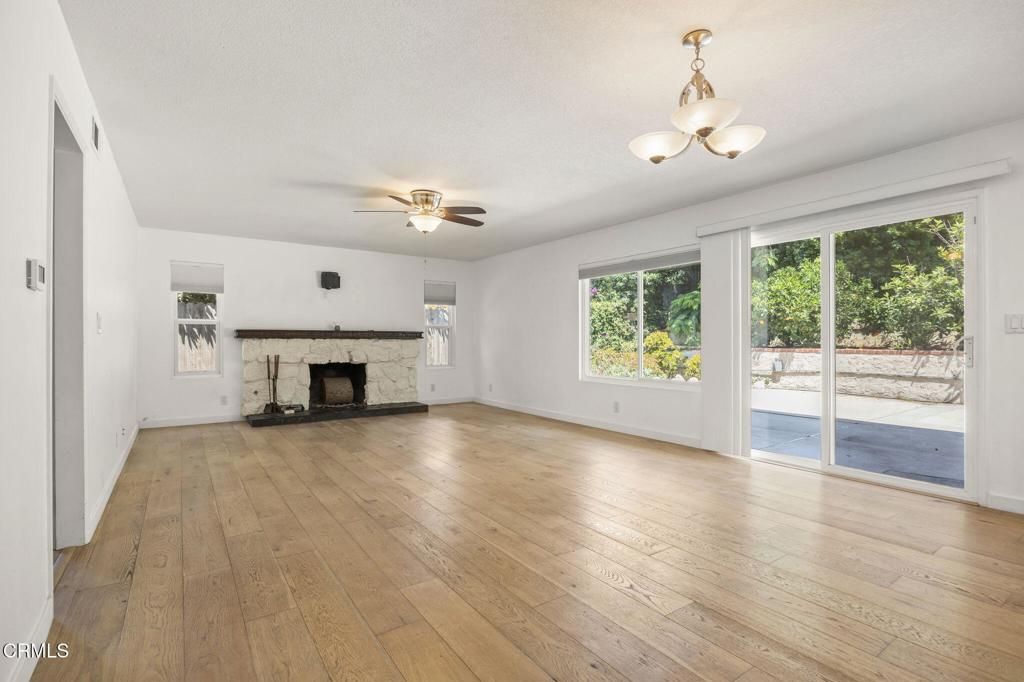 Empty room, Fireplace, Interior, Wood Texture Flooring
