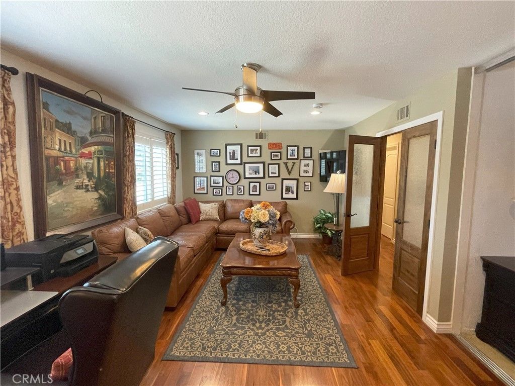 Home Office, Interior, Living room, Recessed Lighting, Wood Texture Flooring