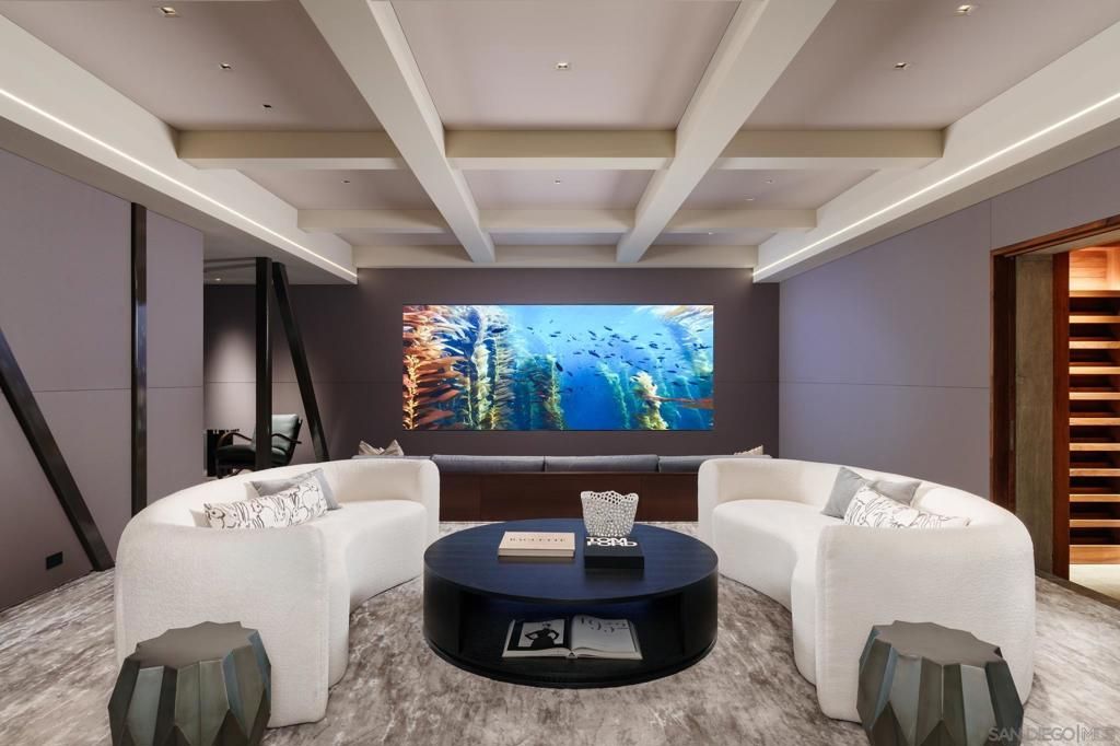 Interior, Living room, Recessed Lighting, Theatre Room